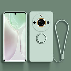 Funda Silicona Carcasa Ultrafina Goma con Magnetico Anillo de dedo Soporte S03 para Realme Narzo 60 5G Menta Verde