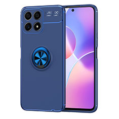 Funda Silicona Carcasa Ultrafina Goma con Magnetico Anillo de dedo Soporte SD1 para Huawei Honor X30i Azul