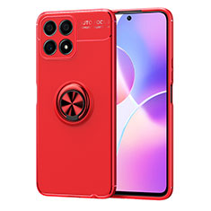 Funda Silicona Carcasa Ultrafina Goma con Magnetico Anillo de dedo Soporte SD1 para Huawei Honor X30i Rojo