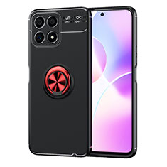 Funda Silicona Carcasa Ultrafina Goma con Magnetico Anillo de dedo Soporte SD1 para Huawei Honor X30i Rojo y Negro