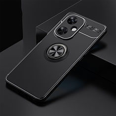 Funda Silicona Carcasa Ultrafina Goma con Magnetico Anillo de dedo Soporte SD1 para OnePlus Nord CE 3 Lite 5G Negro