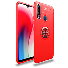 Funda Silicona Carcasa Ultrafina Goma con Magnetico Anillo de dedo Soporte SD1 para Vivo Y3 Rojo