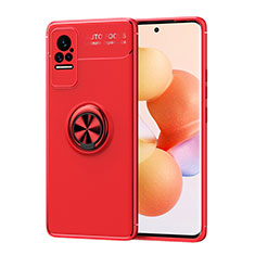 Funda Silicona Carcasa Ultrafina Goma con Magnetico Anillo de dedo Soporte SD1 para Xiaomi Civi 1S 5G Rojo