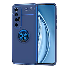 Funda Silicona Carcasa Ultrafina Goma con Magnetico Anillo de dedo Soporte SD1 para Xiaomi Mi 10S 5G Azul