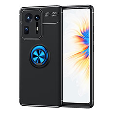 Funda Silicona Carcasa Ultrafina Goma con Magnetico Anillo de dedo Soporte SD1 para Xiaomi Mi Mix 4 5G Azul y Negro