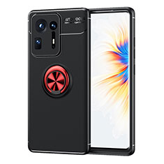 Funda Silicona Carcasa Ultrafina Goma con Magnetico Anillo de dedo Soporte SD1 para Xiaomi Mi Mix 4 5G Rojo y Negro