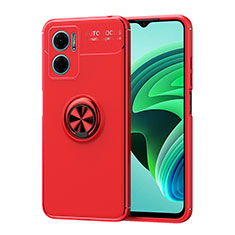 Funda Silicona Carcasa Ultrafina Goma con Magnetico Anillo de dedo Soporte SD1 para Xiaomi Redmi 10 Prime Plus 5G Rojo