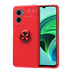 Funda Silicona Carcasa Ultrafina Goma con Magnetico Anillo de dedo Soporte SD1 para Xiaomi Redmi 11 Prime 5G Rojo