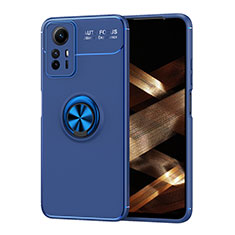 Funda Silicona Carcasa Ultrafina Goma con Magnetico Anillo de dedo Soporte SD1 para Xiaomi Redmi Note 12S Azul