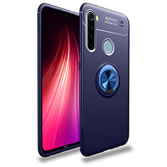 Funda Silicona Carcasa Ultrafina Goma con Magnetico Anillo de dedo Soporte SD1 para Xiaomi Redmi Note 8 (2021) Azul