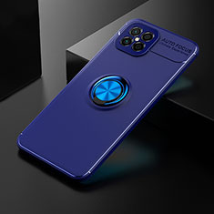 Funda Silicona Carcasa Ultrafina Goma con Magnetico Anillo de dedo Soporte SD2 para Huawei Nova 8 SE 4G Azul