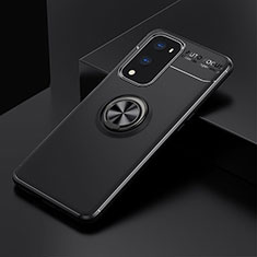 Funda Silicona Carcasa Ultrafina Goma con Magnetico Anillo de dedo Soporte SD2 para OnePlus 9 Pro 5G Negro