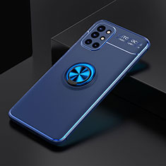 Funda Silicona Carcasa Ultrafina Goma con Magnetico Anillo de dedo Soporte SD2 para OnePlus 9R 5G Azul