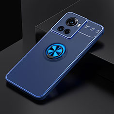 Funda Silicona Carcasa Ultrafina Goma con Magnetico Anillo de dedo Soporte SD2 para OnePlus Ace 5G Azul