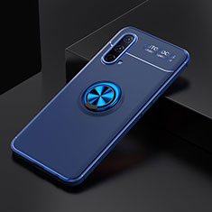 Funda Silicona Carcasa Ultrafina Goma con Magnetico Anillo de dedo Soporte SD2 para OnePlus Nord CE 5G Azul