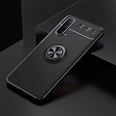 Funda Silicona Carcasa Ultrafina Goma con Magnetico Anillo de dedo Soporte SD2 para OnePlus Nord CE 5G Negro