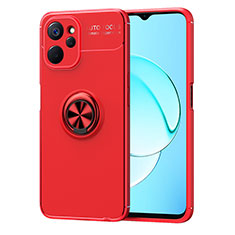 Funda Silicona Carcasa Ultrafina Goma con Magnetico Anillo de dedo Soporte SD2 para Realme 10 5G Rojo