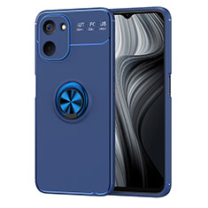 Funda Silicona Carcasa Ultrafina Goma con Magnetico Anillo de dedo Soporte SD2 para Realme 10S 5G Azul