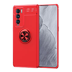 Funda Silicona Carcasa Ultrafina Goma con Magnetico Anillo de dedo Soporte SD2 para Realme GT Master Explorer 5G Rojo