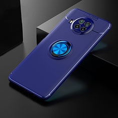Funda Silicona Carcasa Ultrafina Goma con Magnetico Anillo de dedo Soporte SD2 para Xiaomi Mi 10i 5G Azul