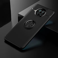 Funda Silicona Carcasa Ultrafina Goma con Magnetico Anillo de dedo Soporte SD2 para Xiaomi Mi 10i 5G Negro