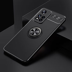 Funda Silicona Carcasa Ultrafina Goma con Magnetico Anillo de dedo Soporte SD2 para Xiaomi Mi 11i 5G (2022) Negro
