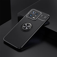 Funda Silicona Carcasa Ultrafina Goma con Magnetico Anillo de dedo Soporte SD2 para Xiaomi Mi 13 5G Negro