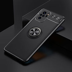 Funda Silicona Carcasa Ultrafina Goma con Magnetico Anillo de dedo Soporte SD2 para Xiaomi Poco M5S Negro