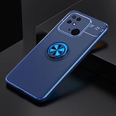 Funda Silicona Carcasa Ultrafina Goma con Magnetico Anillo de dedo Soporte SD2 para Xiaomi Redmi 10C 4G Azul