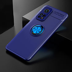 Funda Silicona Carcasa Ultrafina Goma con Magnetico Anillo de dedo Soporte SD2 para Xiaomi Redmi K30S 5G Azul