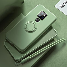 Funda Silicona Carcasa Ultrafina Goma con Magnetico Anillo de dedo Soporte T03 para Huawei Mate 20 Verde