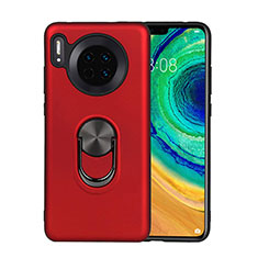 Funda Silicona Carcasa Ultrafina Goma con Magnetico Anillo de dedo Soporte T03 para Huawei Mate 30 Pro Rojo