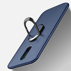 Funda Silicona Carcasa Ultrafina Goma con Magnetico Anillo de dedo Soporte T04 para Oppo RX17 Pro Azul