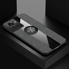 Funda Silicona Carcasa Ultrafina Goma con Magnetico Anillo de dedo Soporte X01L para OnePlus Ace 5G Gris