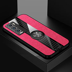 Funda Silicona Carcasa Ultrafina Goma con Magnetico Anillo de dedo Soporte X01L para Realme GT Master Explorer 5G Rojo