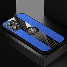 Funda Silicona Carcasa Ultrafina Goma con Magnetico Anillo de dedo Soporte X01L para Realme GT Neo 3T 5G Azul