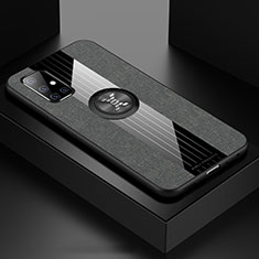 Funda Silicona Carcasa Ultrafina Goma con Magnetico Anillo de dedo Soporte X01L para Samsung Galaxy M40S Gris