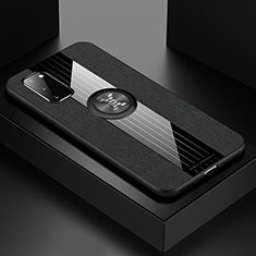 Funda Silicona Carcasa Ultrafina Goma con Magnetico Anillo de dedo Soporte X01L para Samsung Galaxy S20 Negro