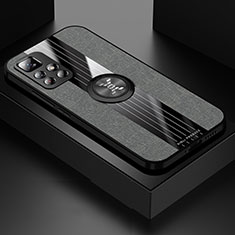 Funda Silicona Carcasa Ultrafina Goma con Magnetico Anillo de dedo Soporte X01L para Xiaomi Poco M4 Pro 5G Gris