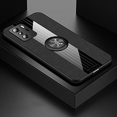 Funda Silicona Carcasa Ultrafina Goma con Magnetico Anillo de dedo Soporte X01L para Xiaomi Poco X3 GT 5G Negro