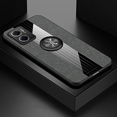 Funda Silicona Carcasa Ultrafina Goma con Magnetico Anillo de dedo Soporte X01L para Xiaomi Redmi 10 Prime Plus 5G Gris