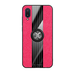 Funda Silicona Carcasa Ultrafina Goma con Magnetico Anillo de dedo Soporte X02L para Samsung Galaxy A02 Rojo