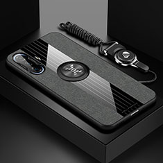 Funda Silicona Carcasa Ultrafina Goma con Magnetico Anillo de dedo Soporte X03L para Xiaomi Poco F3 GT 5G Gris