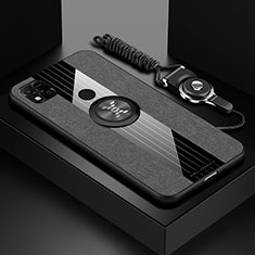 Funda Silicona Carcasa Ultrafina Goma con Magnetico Anillo de dedo Soporte X03L para Xiaomi Redmi 9C Gris