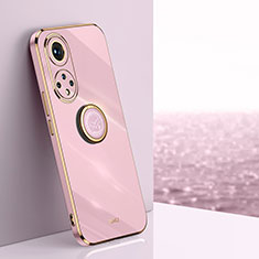 Funda Silicona Carcasa Ultrafina Goma con Magnetico Anillo de dedo Soporte XL1 para Huawei Honor 50 5G Purpura Claro