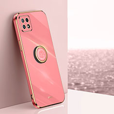 Funda Silicona Carcasa Ultrafina Goma con Magnetico Anillo de dedo Soporte XL1 para Huawei Honor X30i Rosa Roja