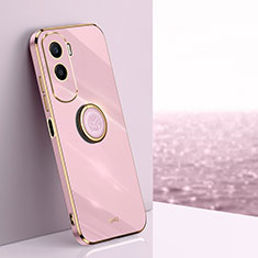 Funda Silicona Carcasa Ultrafina Goma con Magnetico Anillo de dedo Soporte XL1 para Huawei Honor X50i 5G Purpura Claro