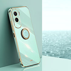 Funda Silicona Carcasa Ultrafina Goma con Magnetico Anillo de dedo Soporte XL1 para Huawei Honor X50i 5G Verde