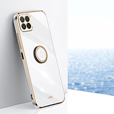 Funda Silicona Carcasa Ultrafina Goma con Magnetico Anillo de dedo Soporte XL1 para Huawei Honor X6 5G Blanco