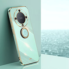 Funda Silicona Carcasa Ultrafina Goma con Magnetico Anillo de dedo Soporte XL1 para Huawei Honor X9a 5G Verde